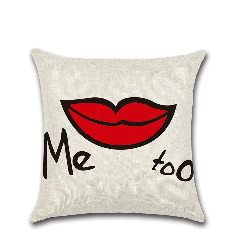 Cute Mr &Mrs Cushion Cover White Couple Lovers Gift Pillow Throw Pillowcases for Home Decor Bedroom Decorative Pillows Case (4)