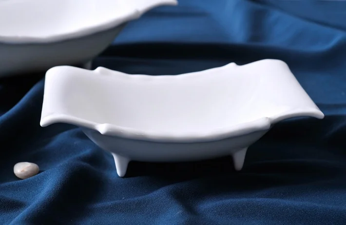 Лаконичный керамический прямоугольный набор сервировочных тарелок, декоративная фарфоровая обеденная тарелка, посуда, украшение для пудинга и пирога