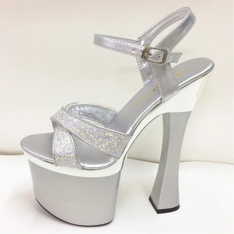 Sandals Women Shoes Silver Wedding Sandals Bride Sequined High