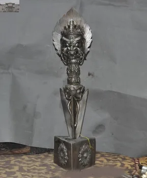 

christmas Old Tibet Tantric Meteorite Sky Iron Mahakala Buddha Dorje Vajra phurpa Dagger New Year