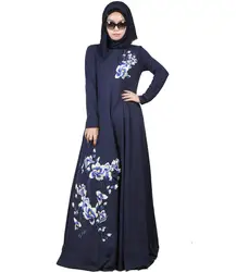 2019 новые женские мусульманские платья мусульманская одежда марокканский кафтан цветок абайя s дамы длинные кафтаны платье из Дубая abaya