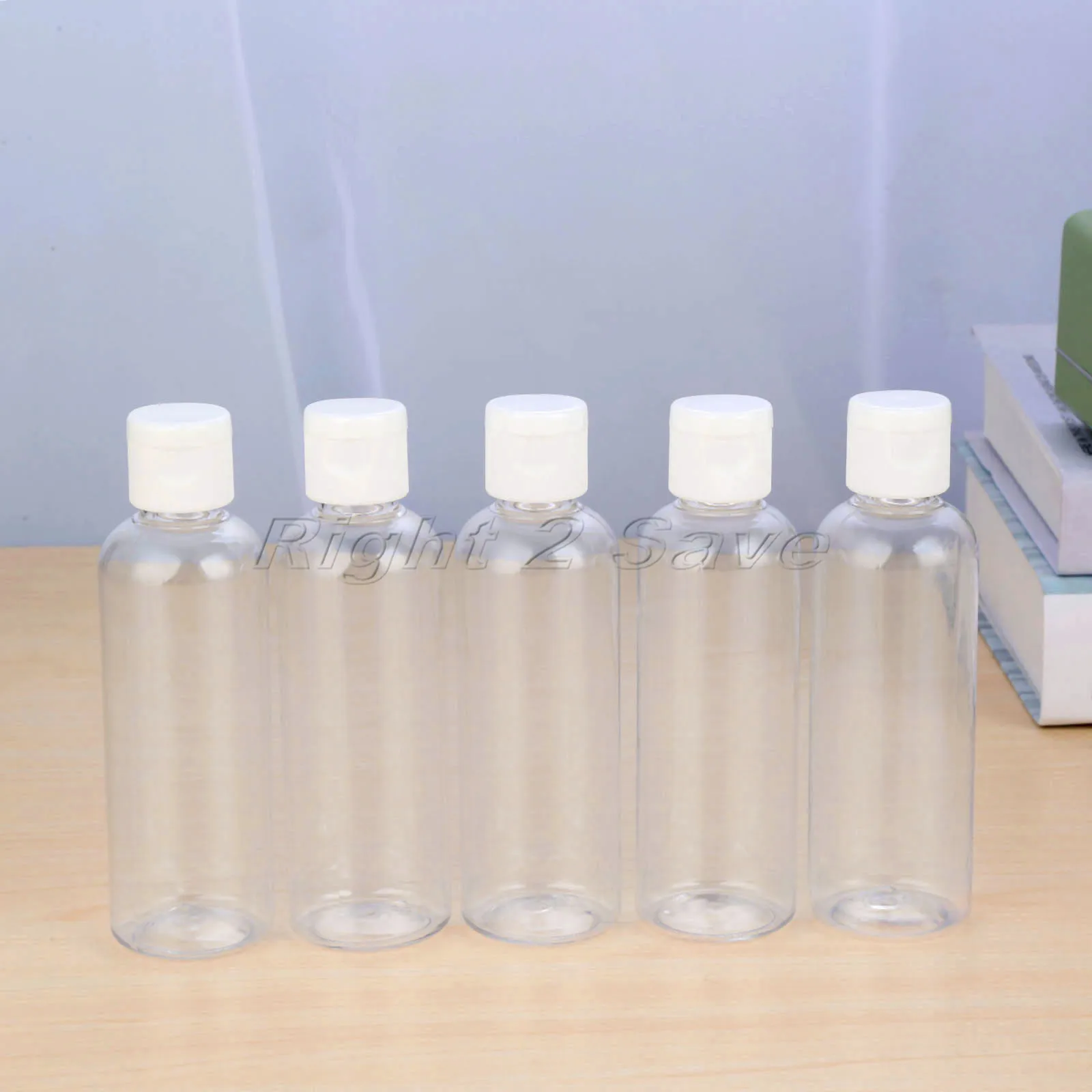 5 шт пластиковые бутылки ПЭТ 100 мл флип-чехол косметические контейнеры для путешествий портативная крем-бутылка для душа бутылка для лосьона многоразового использования инструмент для макияжа - Цвет: Clear