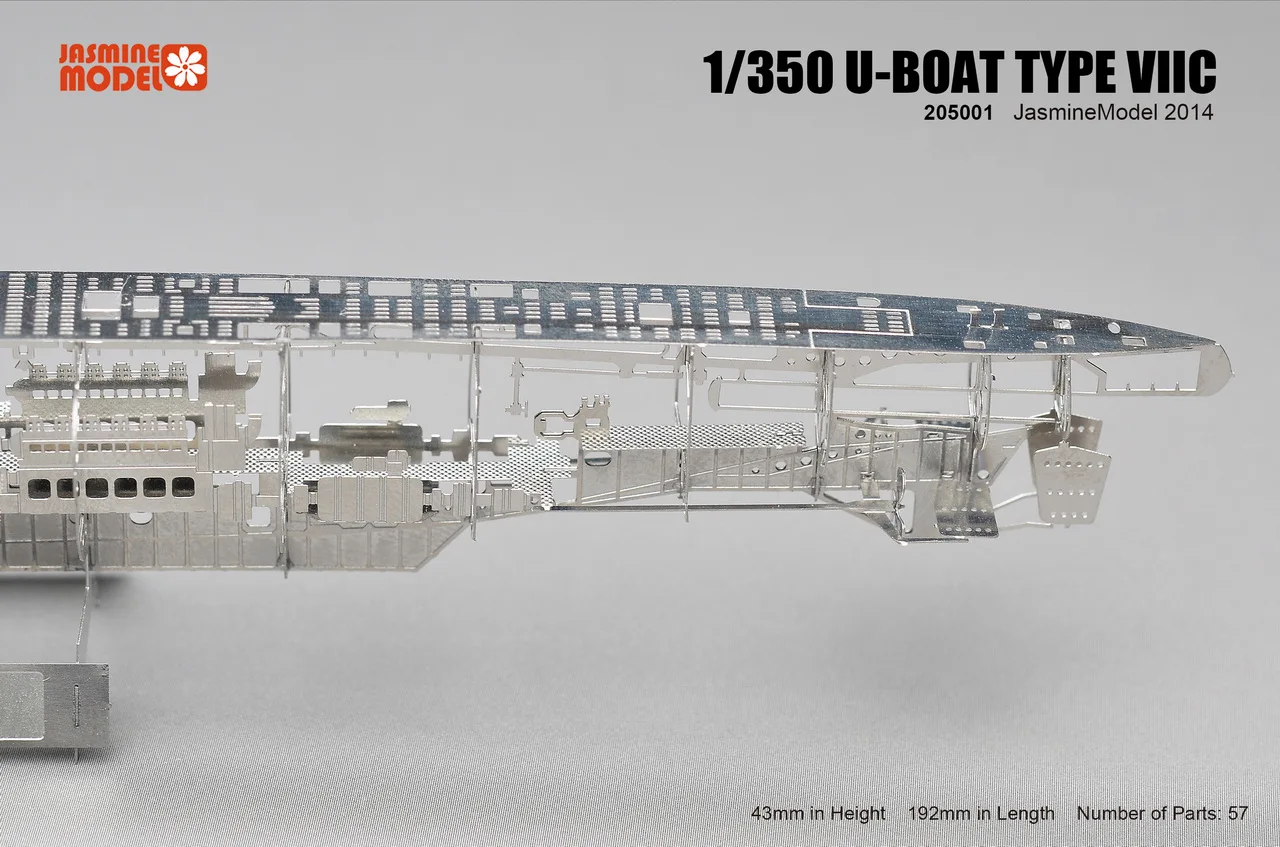 JasmineModel 1/350 Германия масштаб U-BOAT Тип VIIC 3D металлический скелет модель собранная головоломка сложные игрушки очень трудно