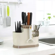 2016 Colorful Thick Rectangular Plastic Storage Baskets Kitchen Organization Box Tableware Rack hanging knife fork spoon shelf