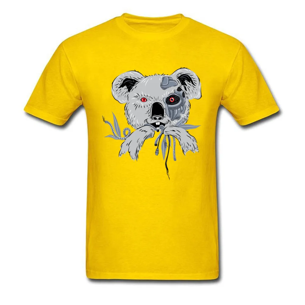 Koala Bear Terminator O Neck T-shirts Labor Day T Shirt Short Sleeve Newest 100% Cotton Slim Fit Tshirts Summer Men Koala Bear Terminator yellow