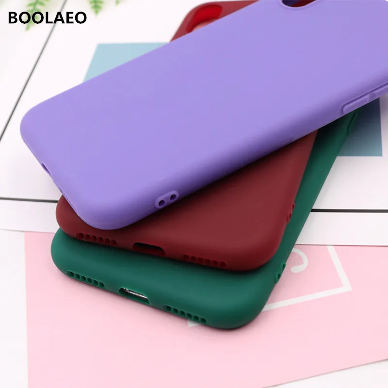 

funda Phone Case For iPhone 7 6 6s 8 Plus 11 X XR XS Max Luxury Silicone coque Soft TPU Case 8plus XSMax Candy Back funda Cover