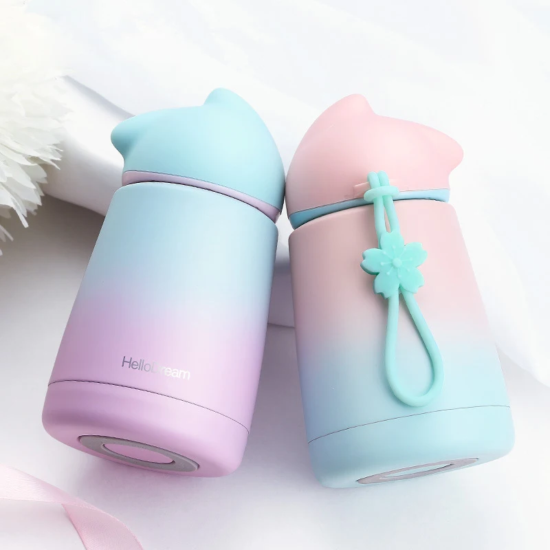 

Cute Smart Cat Stainless Steel Thermos Mug Thermo Baby Child Cups Water Bottle Cartoon Cat Vacuum Flasks Thermoses Kid Drinkware