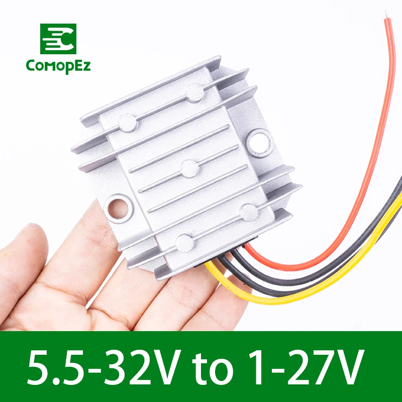 

DC DC Converter 5.5-32V to 1-27V 4A 5A Frequency Converter IP68 Waterproof Current Regulator Voltage Converter for Cars Lights
