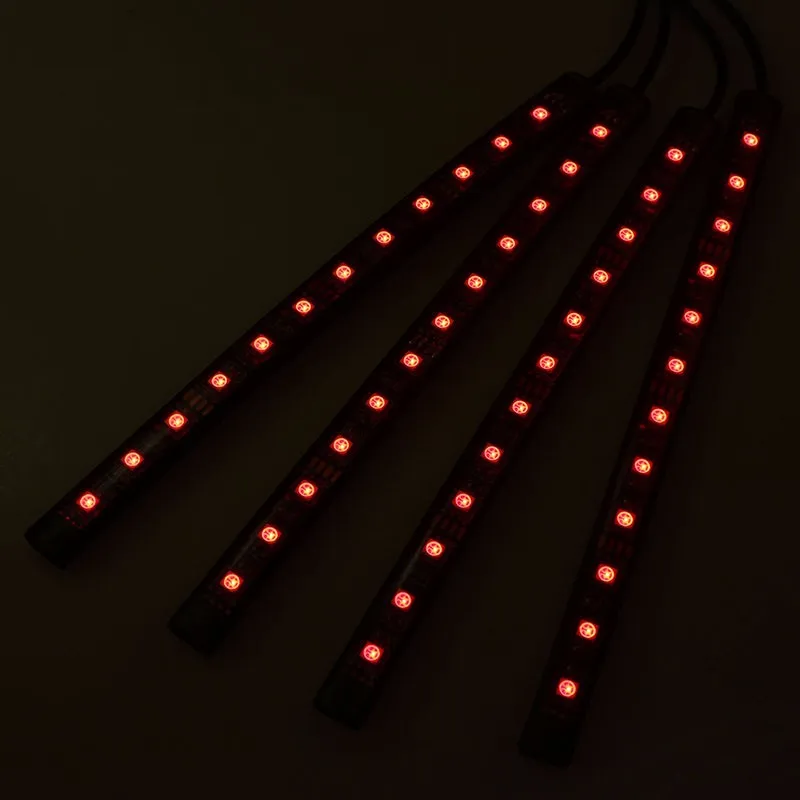POSSBAY coche Universal LED tira de la lámpara luz Interior del coche Luces de la atmósfera de neón Decoración Luz Luces con voz/Control remoto POSSBAY coche Universal LED tira de la lámpara luz Interior del coche Luces de la atmósfera de neón Decoración Luz Luces con voz/Control remoto