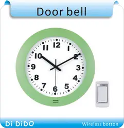 Бесплатная доставка Беспроводной дверной звонок Дверные звонки с часами стиль/вспышкой и Мелодия Музыка для дома кольцо колокол тревоги