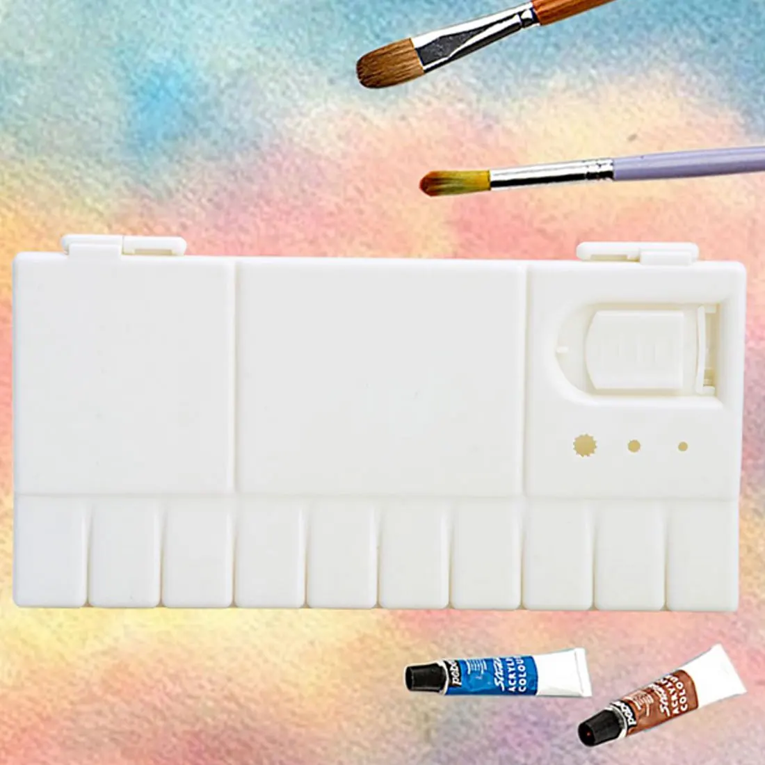 

25 Grids Watercolor Paints Tins Box Palette Empty with Full Pans Half Pans For Art Gouache Acrylic Painting Art Supplies