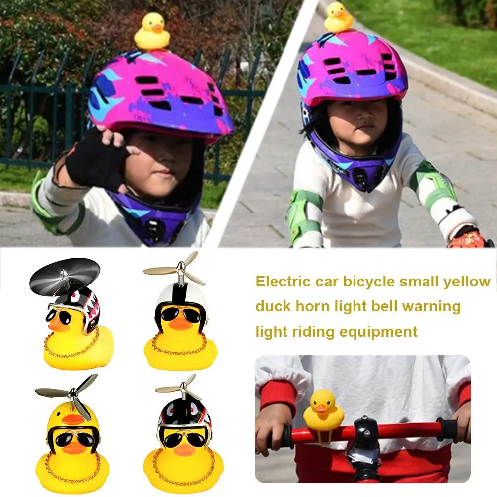 Excellent Cute Bicycle Bell Duck Wearing a Helmet Shape Horn Bicycle Motorcycle Safety Helmet Shape Lamp Toy Bicycle Light Head Lights 0 Excellent Cute Bicycle Bell Duck Wearing a Helmet Shape Horn Bicycle Motorcycle Safety Helmet Shape Lamp Toy Bicycle Light Head Lights 0