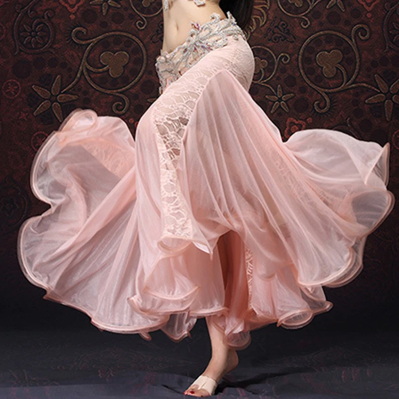 Женская длинная юбка годе кружевная для танца живота без пояса|belly dance skirt|belly dancing