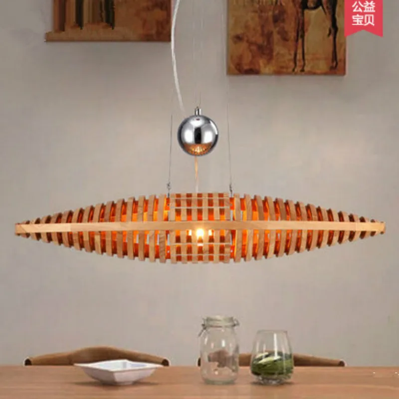 

Modern Nordic Art Designer Creative Ship Original Ashwood Led E27 Pendant Light For Living Room Dining Room Restaurant Cafe 1052