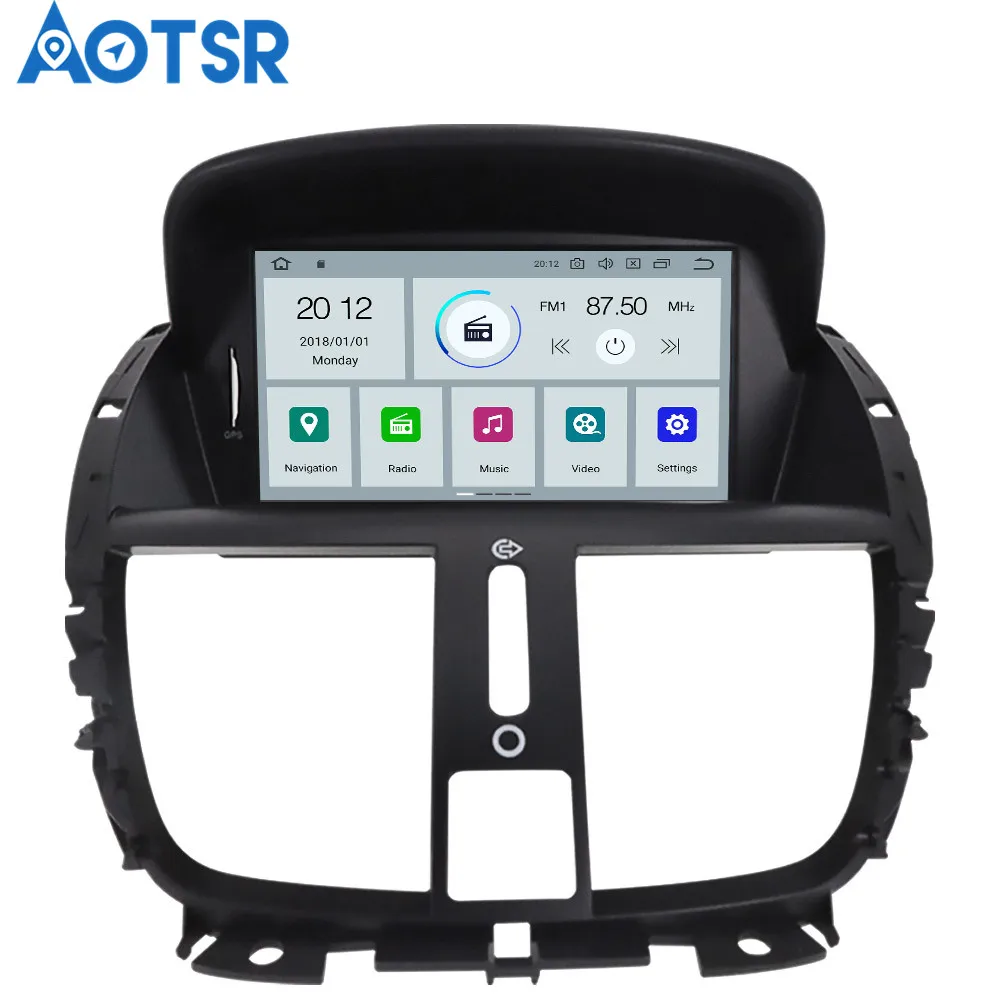 Sale Germany stock Android 9.0 64GB Car dvd player for Peugeot 207 2007-2014 GPS Navigation Radio Stereo Multimedia Free Map Camera 5