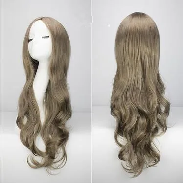 DM-WIG02) Смола Японии Аниме Kigurumi Косплэй маска в стиле "Лолита" женскую одежду BJD Masks' парик 70 см Средний минуту кудри