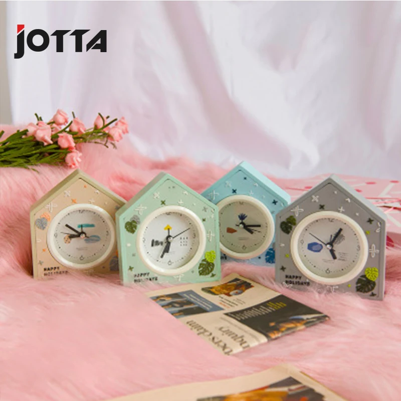 

Forest time series wooden alarm clock house modeling students get up alarm clock household furnishings hour clock