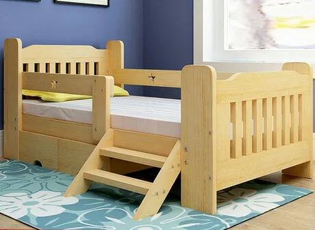 solid wood kids bed