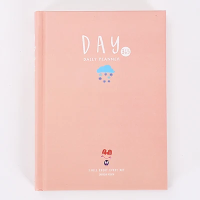 Милый яркий цвет, 365 дней, еженедельник, записная книжка, органайзер, ежедневник, канцелярские принадлежности, школьные принадлежности - Цвет: pink