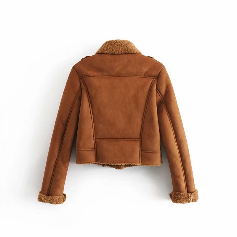 Base Femmes Coffee D'hiver 2019 Daim En Laine Manteau Chaud Manteau d'hiver Femme Agneau Court Paragraphe Épaissir
