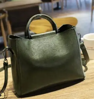 Винтажные женские сумки, женские кожаные сумки высокого качества, большие сумки с верхней ручкой, повседневные сумки-тоут, женские сумки C994 - Цвет: Зеленый