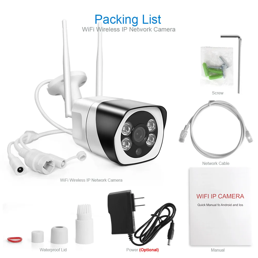 HD 5MP Wifi ip камера ONVIF 1080P Беспроводная Проводная цилиндрическая видеонаблюдения