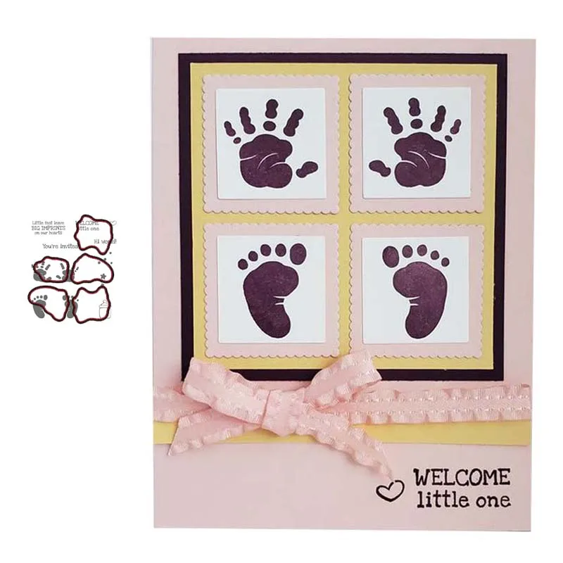 

2019 Little One Steps Metal Cutting Dies And stamp for Scrapbooking Card Album Making Stencil Metal Die Cut Dies and Stamps Sets