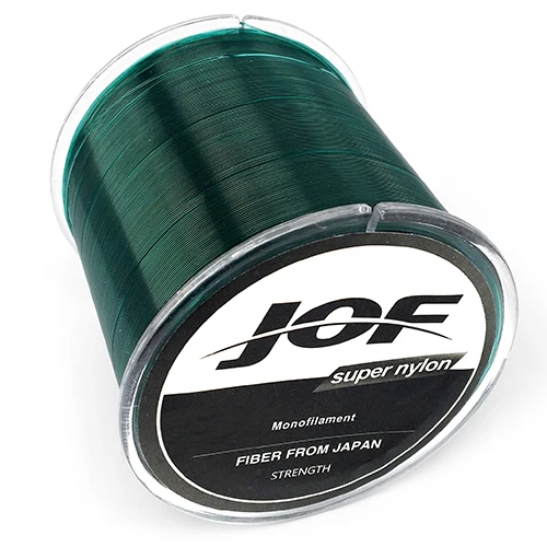 JOF нейлоновая леска 500 м экстремально сильная леска из мононити 5 LB-30 фунтов - Цвет: Green