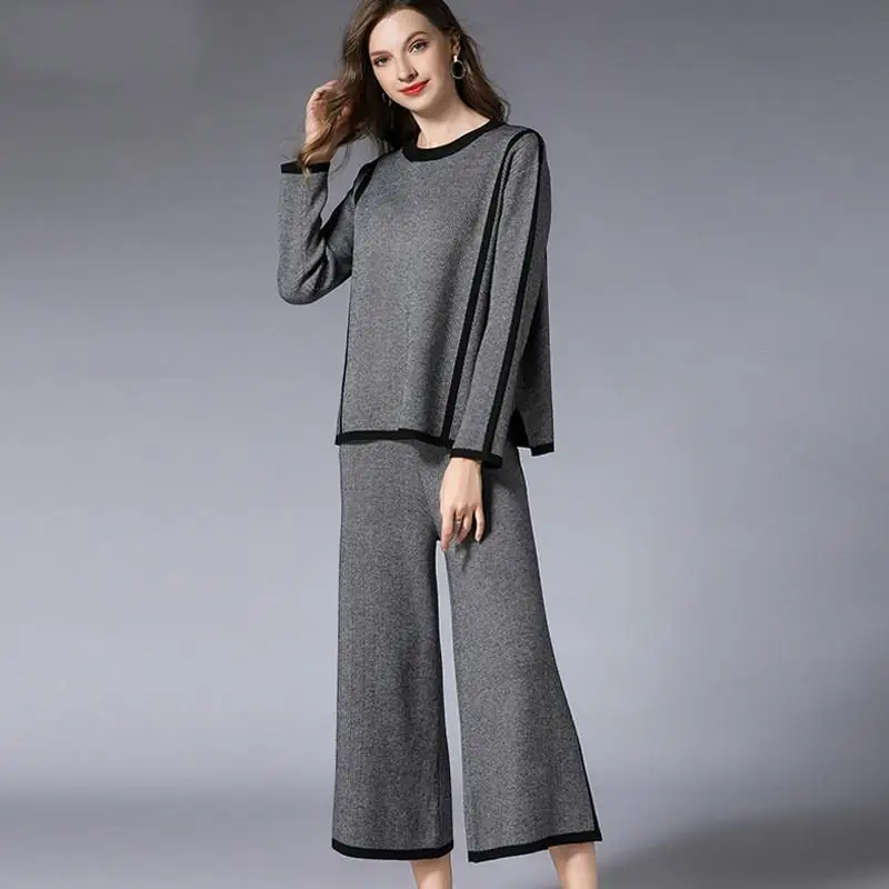

Women Sweater Suit and Sets Knitted 2 Piece Pants Casual Trousers Jumper Tops Clothing Maternity Clothes