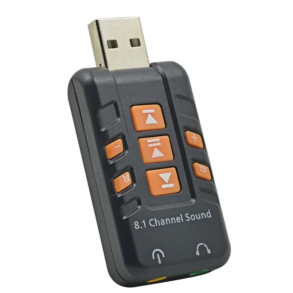 Новое поступление USB в 3D аудио Внешняя звуковая карта 8 1 канальный адаптер Tarjeta De