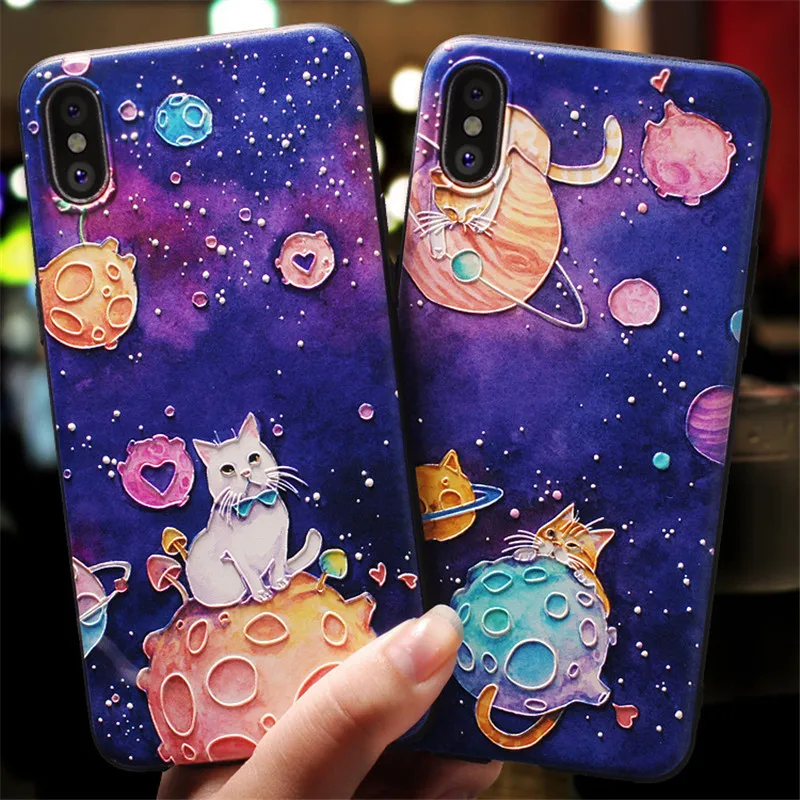 

Cute 3D Cartoon Patterned Phone Case For iPhone X XR XS MAX 8 7 6 6S Plus Cases Soft Silicone Cover For iPhone 5 5s SE Coque
