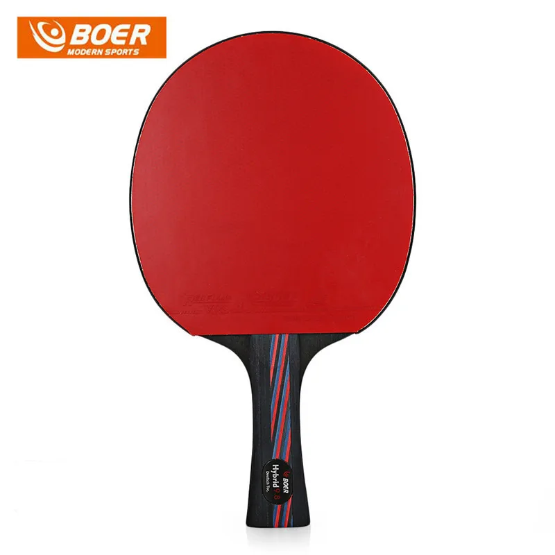 BOER Table Tennis Lightweight Ping Pong Racket Paddle Long/Short Handle