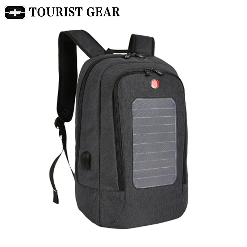 Солнечная приведенная в действие дизайнерский мужской рюкзак для mochila usb зарядки