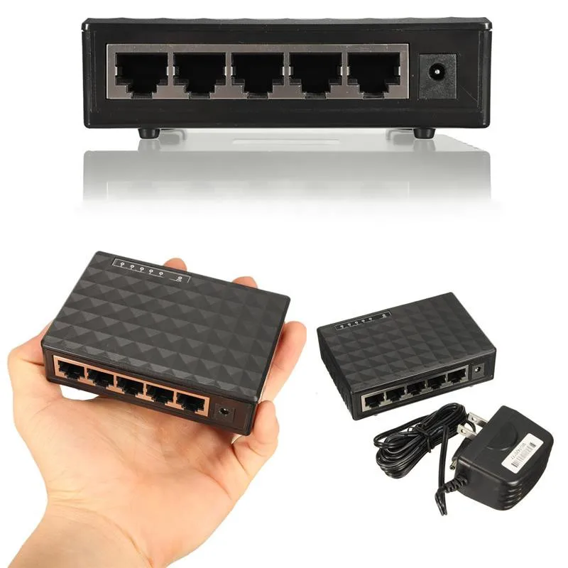 Kopen Gigabit Switch 5 Poorten Ethernet Switch Mini 1000Mbps Desktop Netwerk Switch RJ45 Hub, Smart, plug en Play, Eenvoudige Installatie