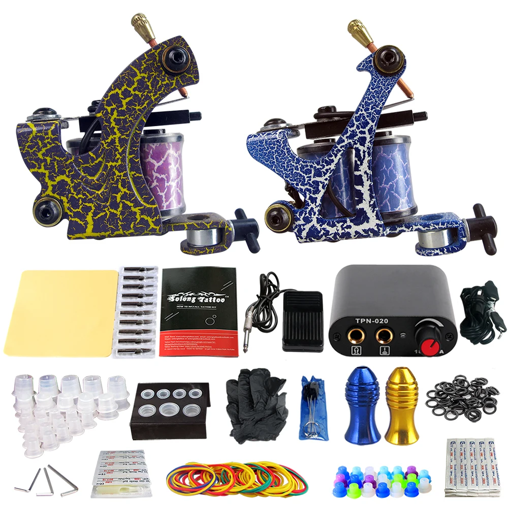 

Tattoo machine coil Kits Top Artist Lining And Shading Tattoo Power Needles Tattoo Supply Set TK201-36