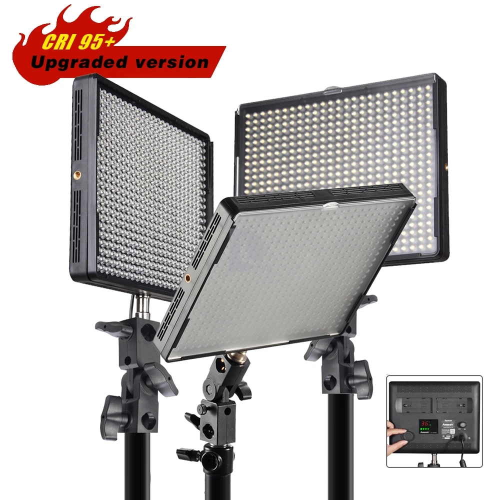 

Aputure Amaran AL-528C AL-528W AL-528S LED Video Studio Photo Light Panel Kit Photography Lighting For Canon Nikon Cameras