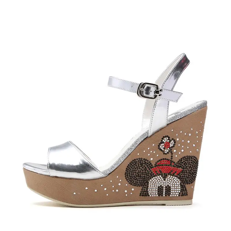 

Leisure Comfortable Lovely Mickey Pattern Sandals Cartoon Animation mouse Sandalias Mujer Women Platform Sandals Damens Sandalen