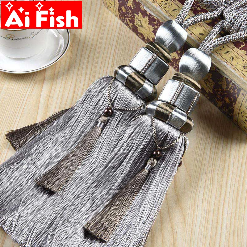 

European Curtain Strap Curtain Hanging Ball Tied Rope Curtain Buckle Tassel Pendant Curtain Accessorie Tiebacks Decor cp071#30