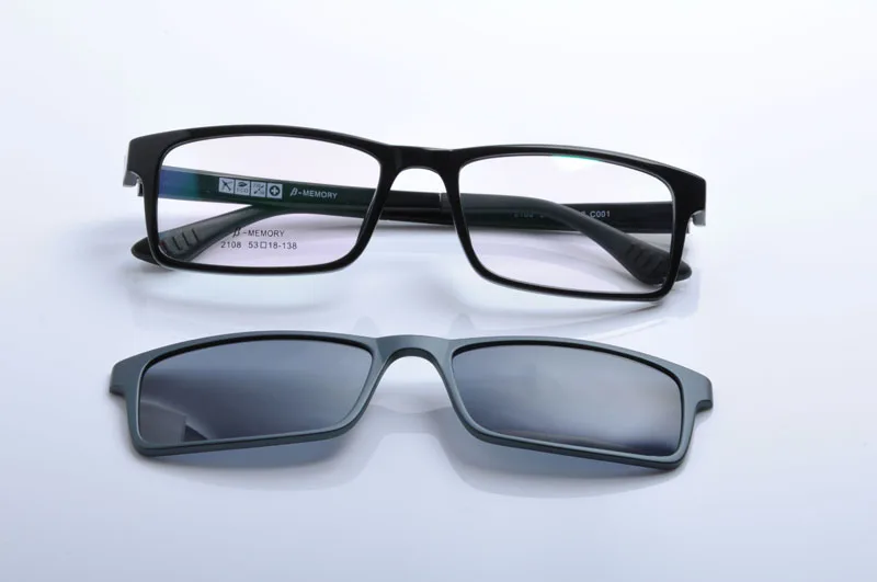 Модные очки с магнитным зажимом, солнцезащитные очки для близорукости, очки для вождения, поляризованные солнцезащитные очки с клипсой двойного назначения EV1406