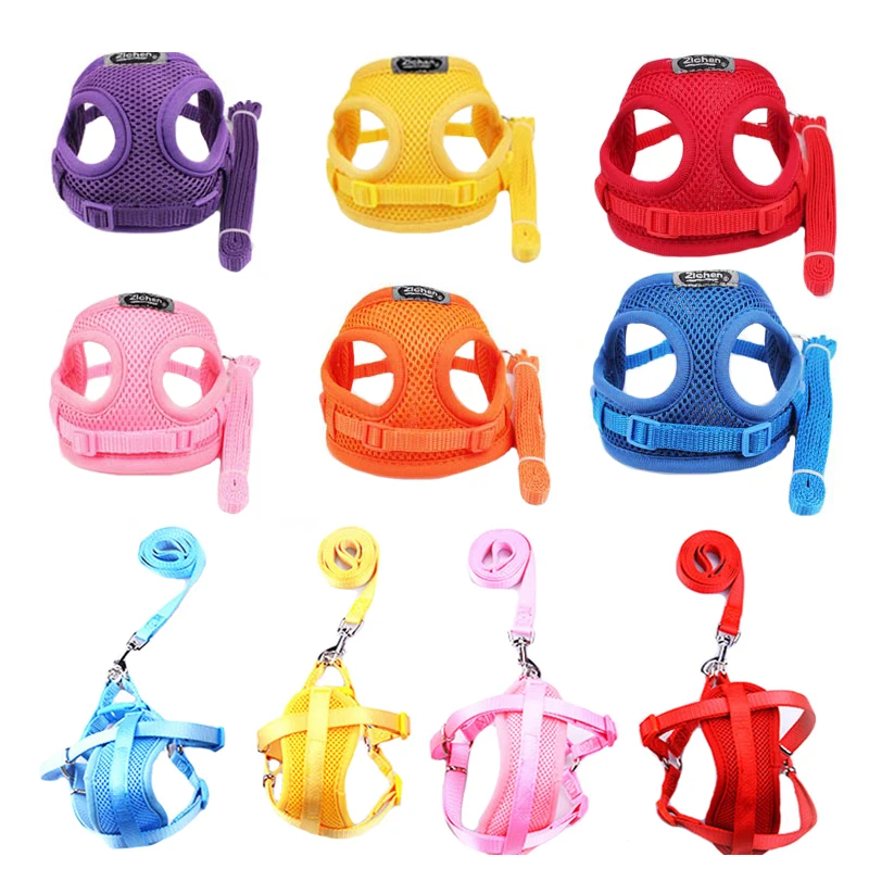 Comfortable Dog Cat Harness Pet Adjustable Vest Walking Lead Leash