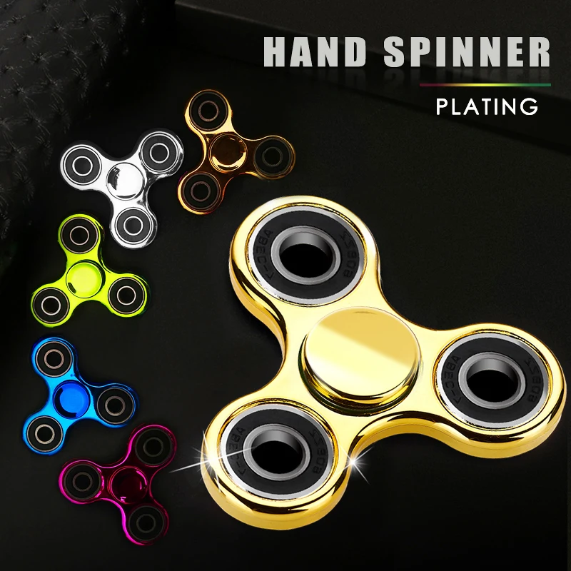 Hand Spinner Toq Brand Fidget Spinner Plating Gold EDC Finger Figet Spiner For Autism ADHD Stress