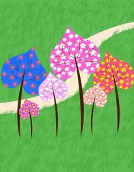 Трава мультфильм цветы дерево фотографии фонов фото реквизит студия фон 5x7ft