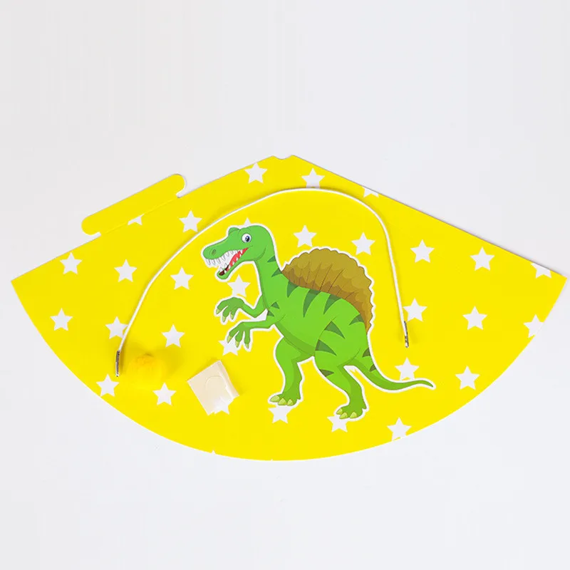 Dinosaur Paper Hats Jungle Party 6th Kids Birthday Party Decoration Dinosaur Animal Party Birthday Hats Girl Boys Favor Supplies02