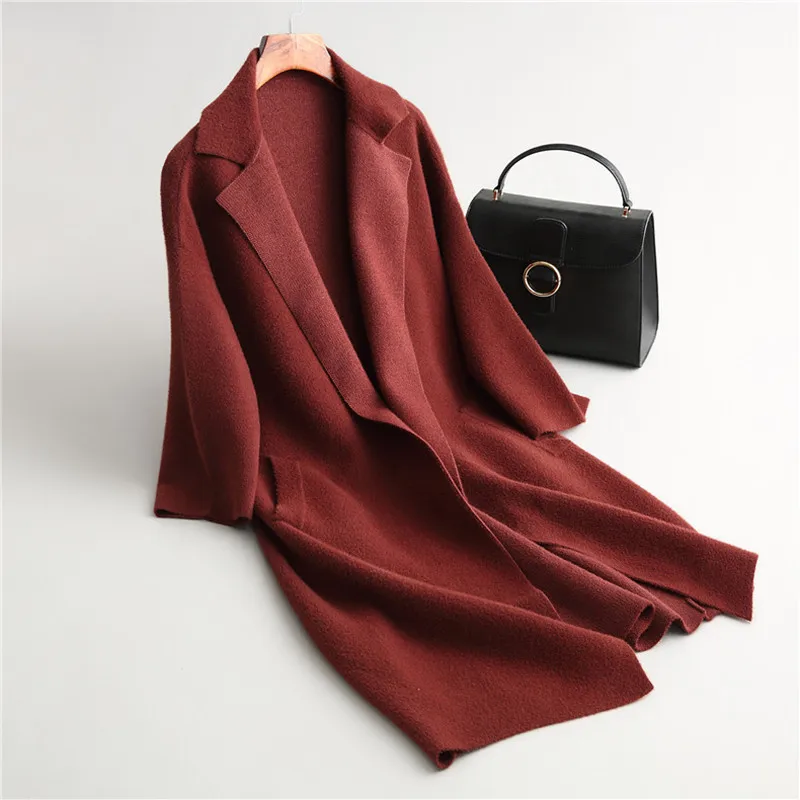 P1741 Red rusty Cocon Automne Épais Tricot Green orange Laine type De Long army Veste Hiver Népalais Nouveau 2017 Femmes Sur Noir Le Manteau Chaleureusement FBngYqgT