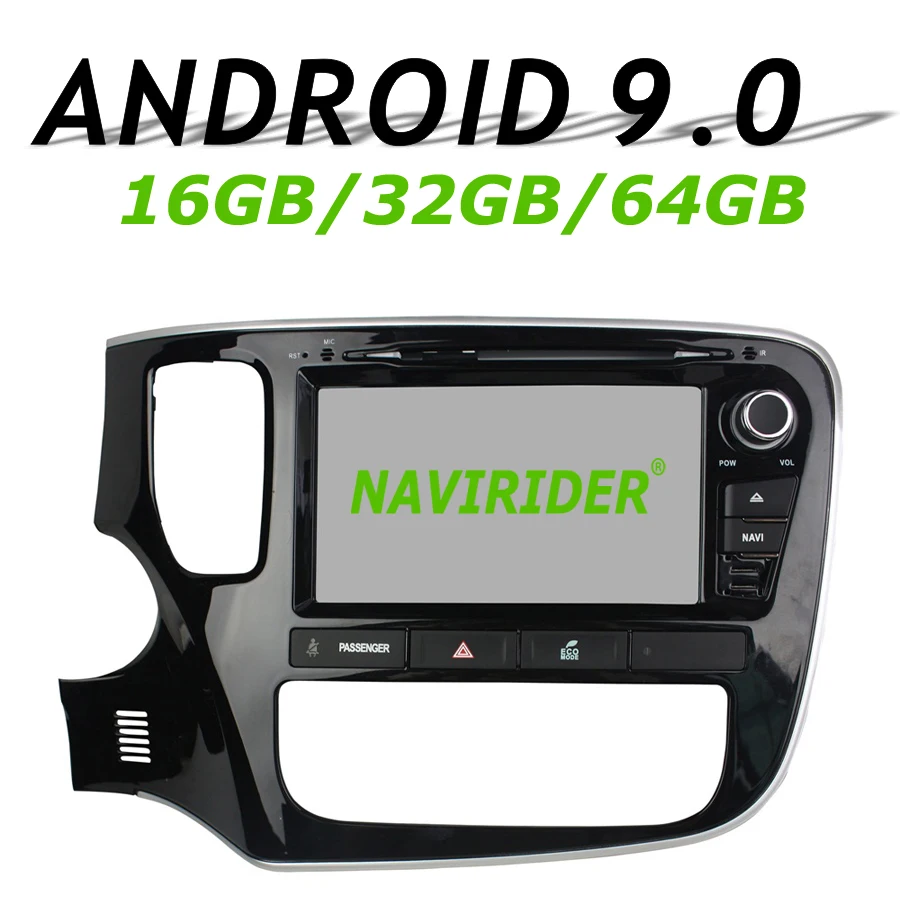 

High configuration Octa Core Android 9.0 Car GPS For MITSUBISHI Outlander 2015 navigation Car Radio bluetooth 64GB large memory