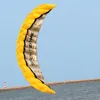 Nueva alta calidad 2,5 m amarillo doble línea Parafoil cometa con herramientas voladoras trenza eléctrica vela Kitesurf Arco Iris deportes playa ► Foto 3/5