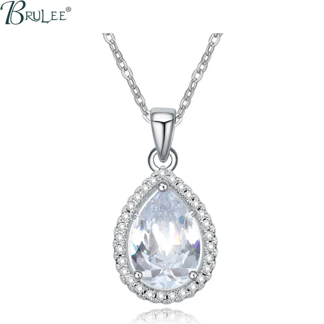 2017 New fashion necklaces women luxury AAA zircon Micro insert Water Drop necklace Wedding