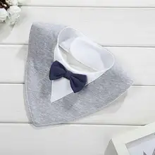 Симпатичный милый мультяшный нагрудник малыша детский водонепроницаемый слюнявчик детское полотенце-слюнявчик джентльмен треугольный нагрудник для малышей Джентльмен галстук-бабочка