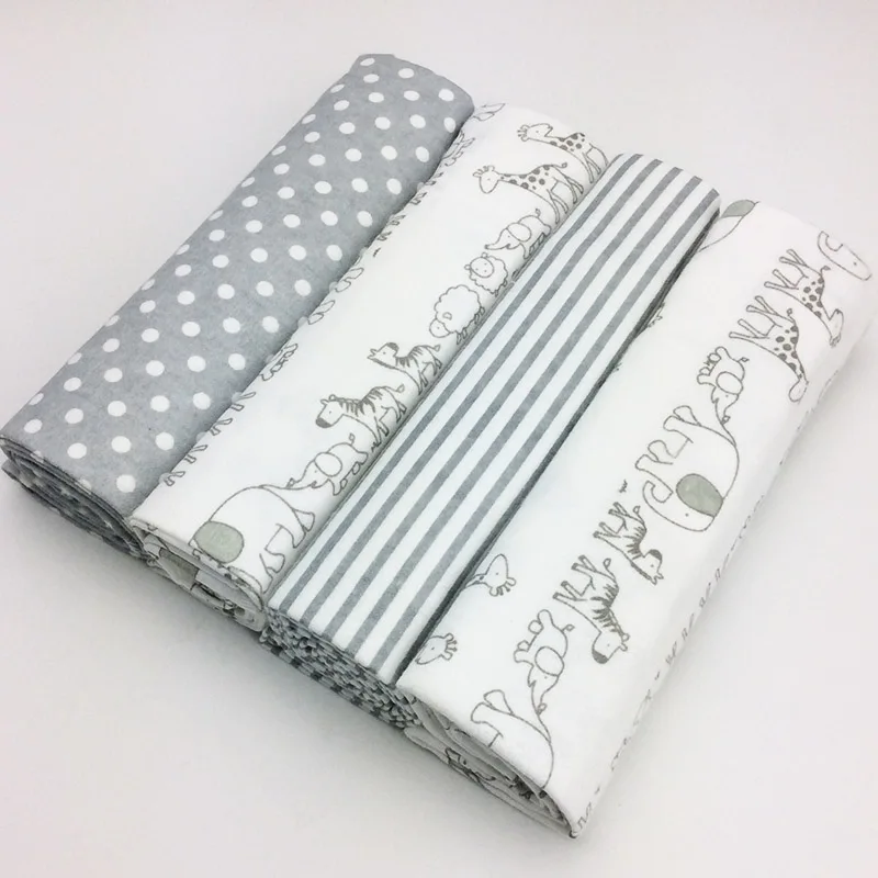 NEW color 4pcs/pack 100%cotton flannel receiving baby blanket newborn colorful...