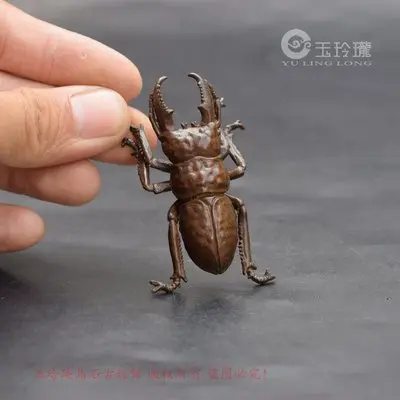 

Copper sculpture Beetle antique micro-sculpture of small ornaments